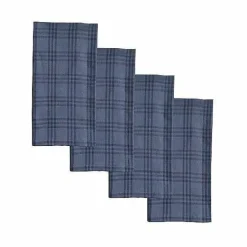 Best Food Network Blue Check Woven Dinner Napkin 4-Pk. Table Linens