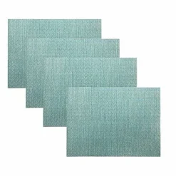 Online Food Network Blue Chevron Vinyl Placemat 4-Pk. Table Linens