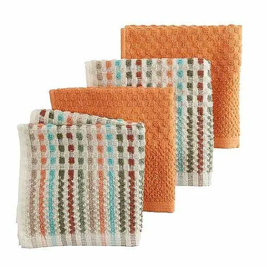 Sale Food Network Broken Stripe Fall Dishcloth 4-Pk. Kitchen Linens