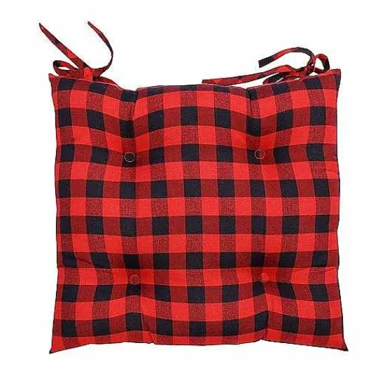 New Food Network Buffalo Check Chair Pad Decorative Pillows & Chair Pads