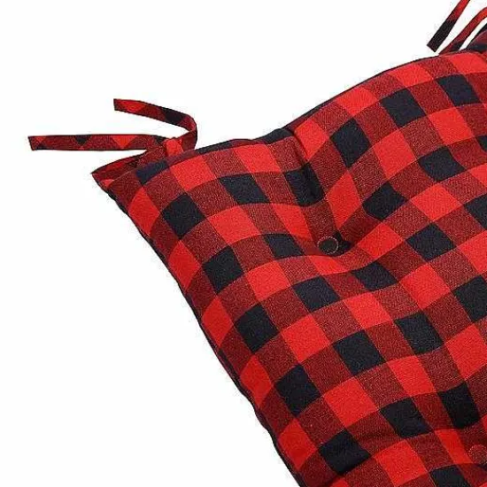 New Food Network Buffalo Check Chair Pad Decorative Pillows & Chair Pads