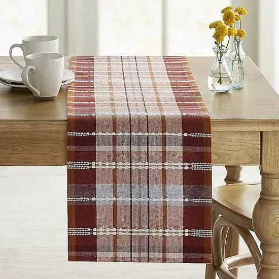 Clearance Food Network Fall Plaid Table Runner 72 Table Linens