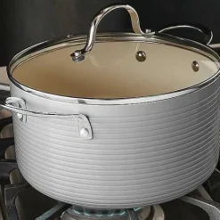 New Food Network Farmstead 14-Pc. Nonstick Ceramic Cookware Set Cookware & Bakeware