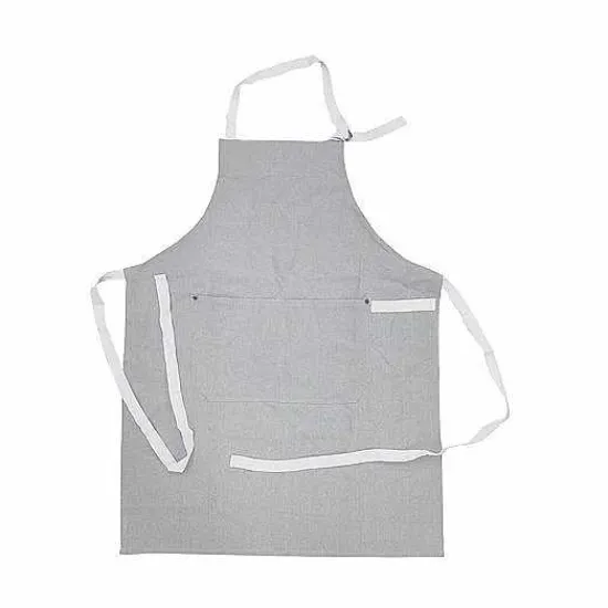 Food Network Gray Cotton Apron Kitchen Linens