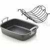Best Food Network 17-In. Nonstick Roaster With Rack Cookware & Bakeware