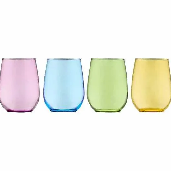 Outlet Food Network Kalindi 4-Pc. Stemless Wine Glass Set Drinkware & Glassware
