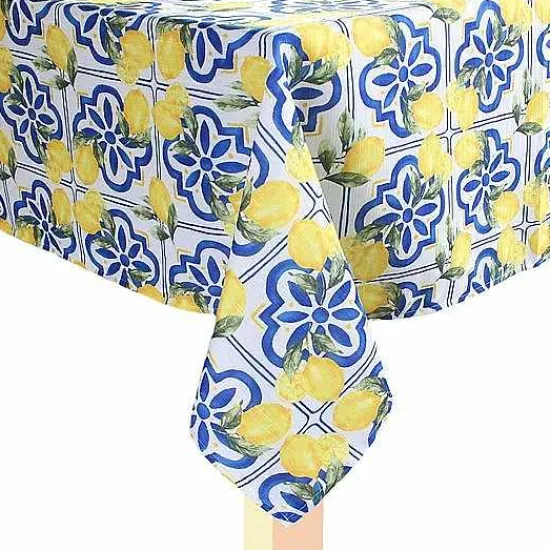 Discount Food Network Modern Charm Lemon Tablecloth Table Linens