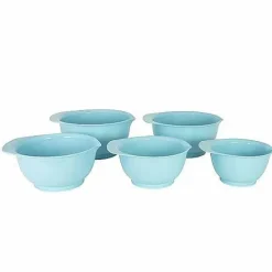 Discount Food Network 5-Pc. Aqua Mixing Bowl Set Cooking Utensils & Tools