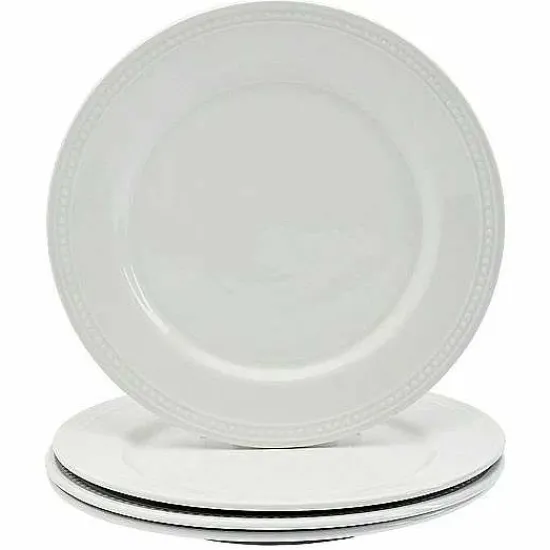 Clearance Food Network 4-Pc. Beaded Dinner Plate Set Dinnerware & Serveware