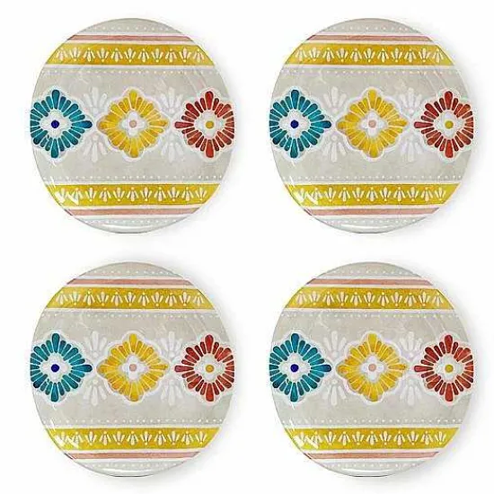 Sale Food Network 4-Pc. Casa Sol Melamine Salad Plate Set Dinnerware & Serveware