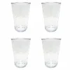 Online Food Network 4-Pc. Clear Textured Acrylic Highball Glass Set Drinkware & Glassware