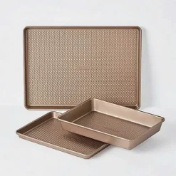 Discount Food Network 3-Pc. Essential Textured Bakeware Set Cookware & Bakeware