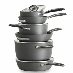 Hot Food Network 10-Pc. Hard-Anodized Nonstick Cookware Set Cookware & Bakeware