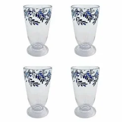 Hot Food Network 4-Pc. Mediterranean Acrylic Highball Glass Set Drinkware & Glassware