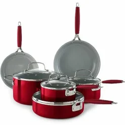 Discount Food Network 10-Pc. Nonstick Ceramic Cookware Set Cookware & Bakeware