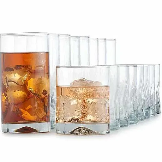 Online Food Network 16-Pc. Pinch Glassware Set Drinkware & Glassware