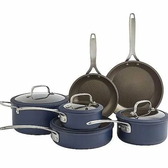 New Food Network 10-Pc. Textured Titanium Nonstick Cookware Set Cookware & Bakeware