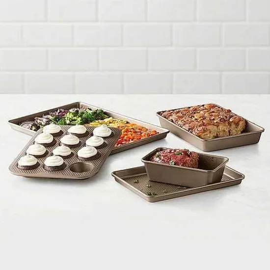 Clearance Food Network 5-Pc. Textured Performance Series Nonstick Bakeware Set Cookware & Bakeware