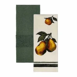 Clearance Food Network Pear Oil Painting Kitchen Towel 2-Pk. Kitchen Linens