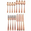 Sale Food Network 16-Piece Classic Copper Flatware Set Flatware