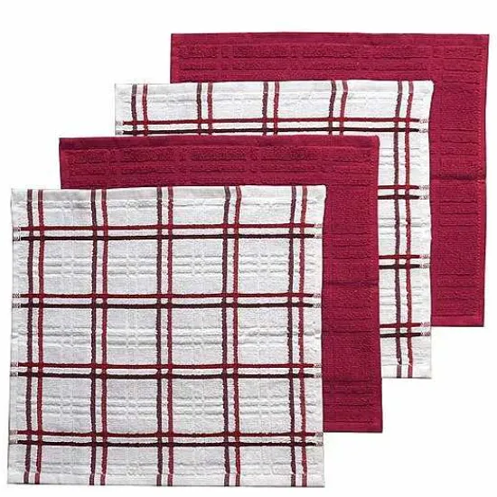 Best Food Network Plaid Dishcloth 4-Pk. Kitchen Linens