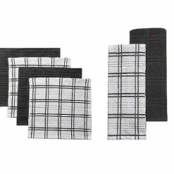 Clearance Food Network Plaid Kitchen Towel & Dishcloth Multi-Pack Kitchen Linens