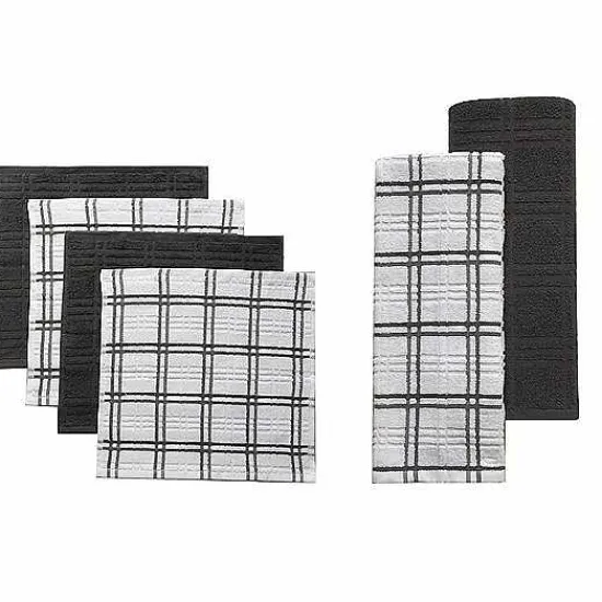 Clearance Food Network Plaid Kitchen Towel & Dishcloth Multi-Pack Kitchen Linens