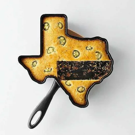 Discount Food Network Pre-Seasoned Cast-Iron Texas Skillet Cookware & Bakeware