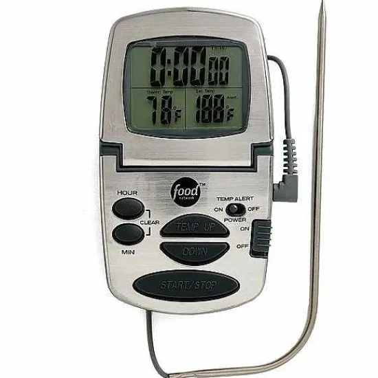 Clearance Food Network Programmable Digital Cooking Thermometer Cooking Utensils & Tools