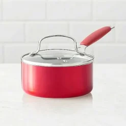 Outlet Food Network 2.5-Qt. Ceramic Saucepan With Lid Cookware & Bakeware