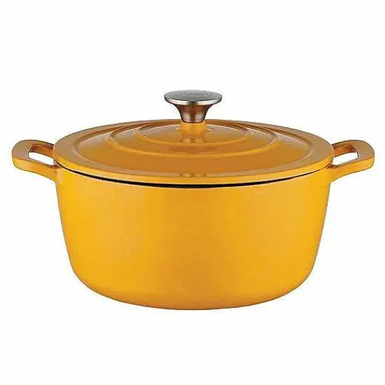 New Food Network 5-Qt. Enameled Cast-Iron Dutch Oven Cookware & Bakeware