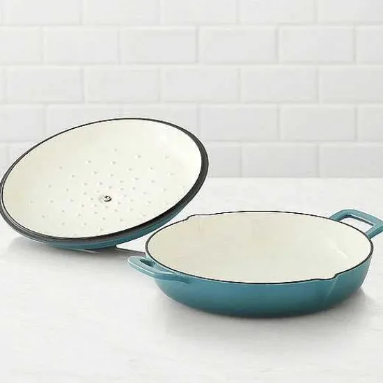 Outlet Food Network 3.5-Qt. Enameled Cast-Iron Braiser With Lid Cookware & Bakeware