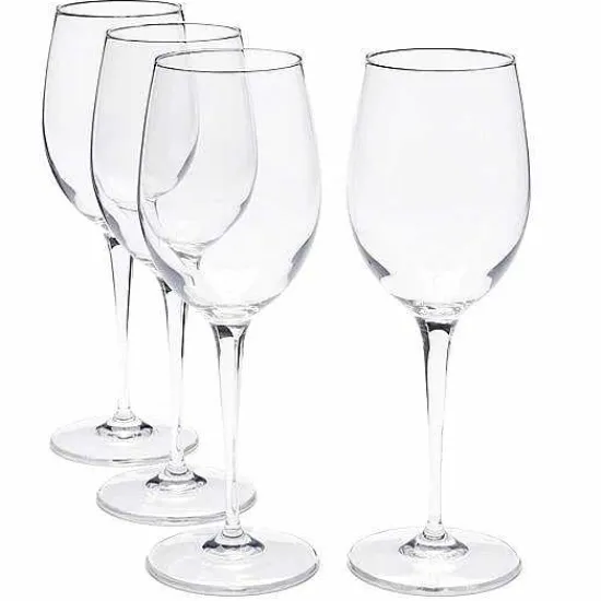 Food Network Signature 4-Pc. Crystal White Wine Glass Set Drinkware & Glassware