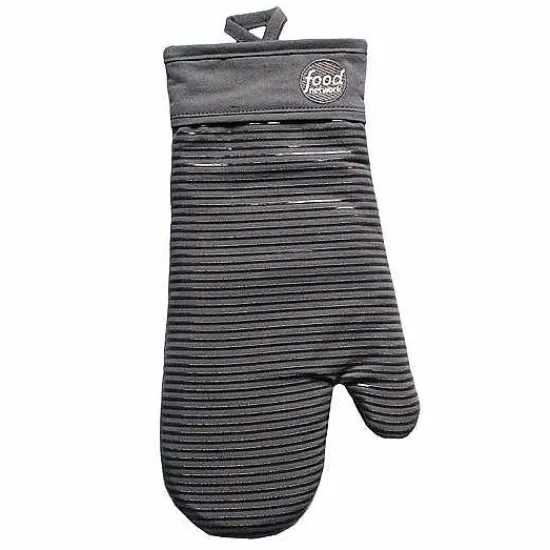 Hot Food Network Stripe Silicone Oven Mitt Kitchen Linens