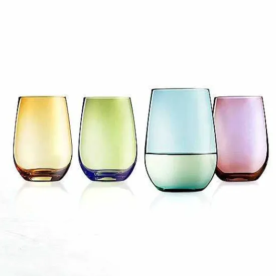 Hot Food Network Tuscana 4-Pc. Stemless Wine Glass Set Drinkware & Glassware