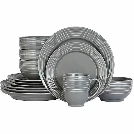 Food Network Valencia Gray 16-Pc. Dinnerware Set Dinnerware & Serveware